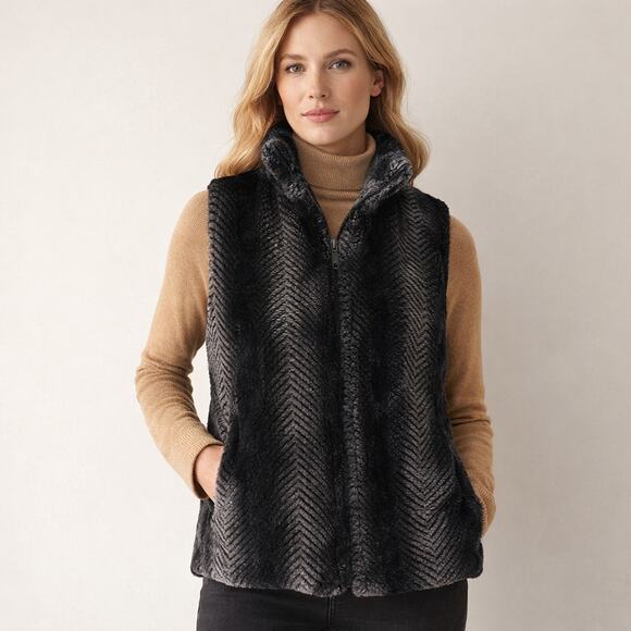 giacca Jackets & Blazers - Giacca Reversible Vest Faux Fur Size Medium